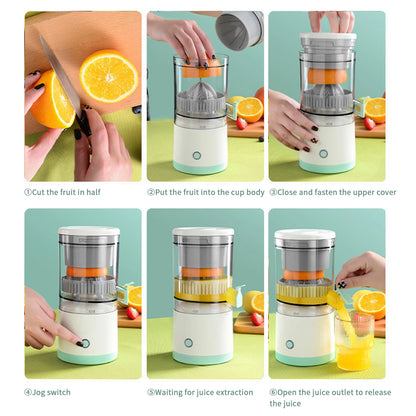 Portable Electric Juicer Electric Juicer Orange Juice Squeezer Fruit Juicer Household Orange Lemon Blender USB Charging Kitchen