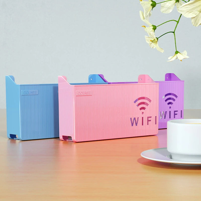 Wireless Wi-Fi Router Shelf Storage Box Wall Hanging ABS Plastic Organizer Box Cable Power Bracelet Organizer Box Home Decor New