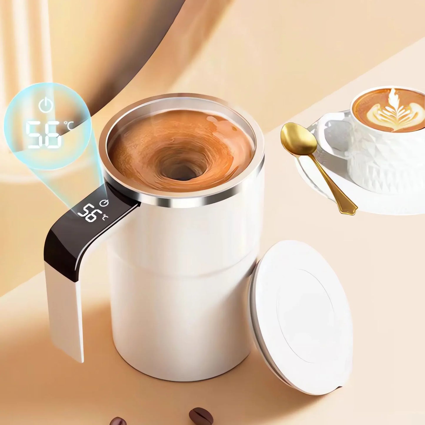 New USB Rechargeable Automatic Magnetic Cup Electric Coffee Self Mixing Mug IP67 Waterproof Food Safe 380ML Coffee Mug For Tea