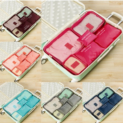 8pcs/Set Travel Storage Bags Suitcase Packing Set Storage Cases Portable Luggage Organizer Clothes Shoe Foldable Organizer