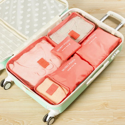 8pcs/Set Travel Storage Bags Suitcase Packing Set Storage Cases Portable Luggage Organizer Clothes Shoe Foldable Organizer