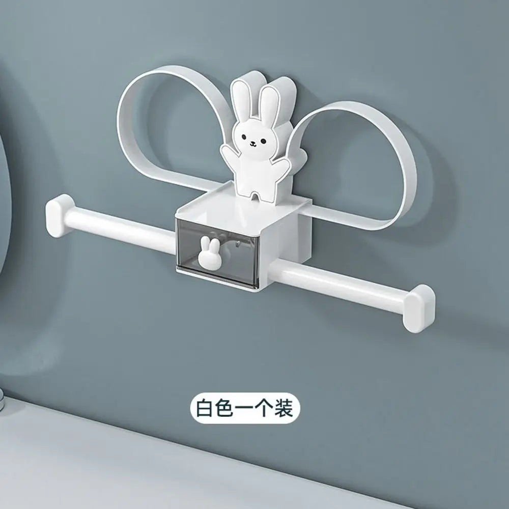 Kawaii Rabbit Hair Hoop Storage Rack Wall Mounted Jewelry Organizer Hair Tie Hair Clip Hairband Display Hair Accessories Rack