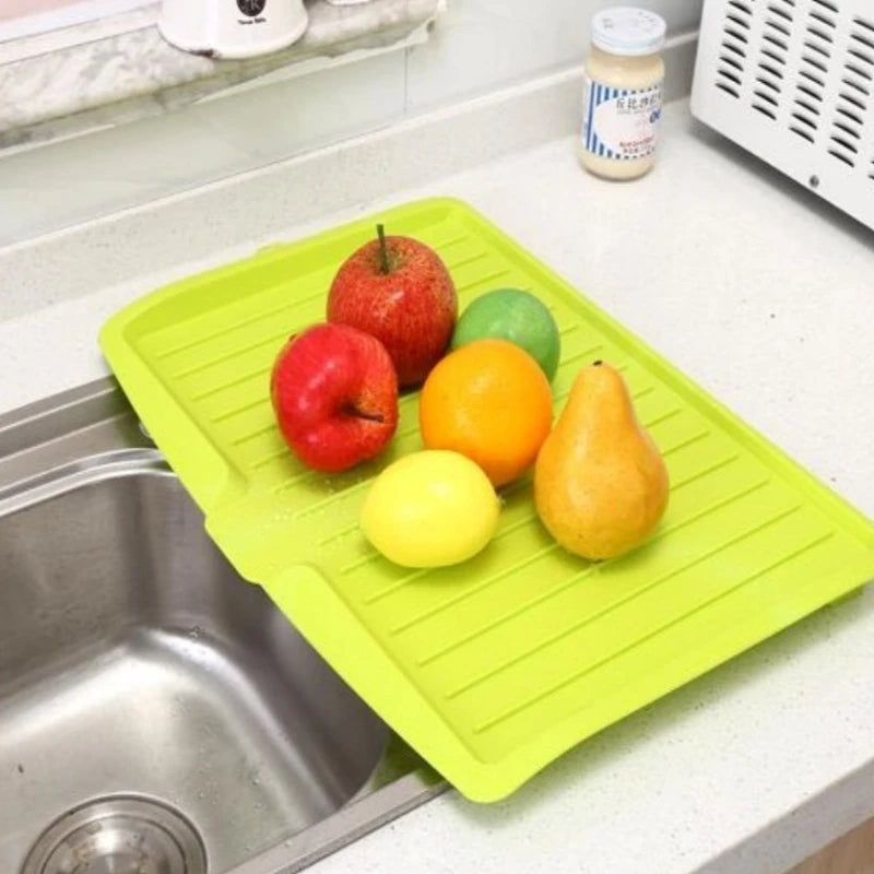 Drain Rack Kitchen Silicone Dish Drainer Tray Large Sink Drying Rack Worktop Organizers Drying Rack For Kitchen Dishes Tableware