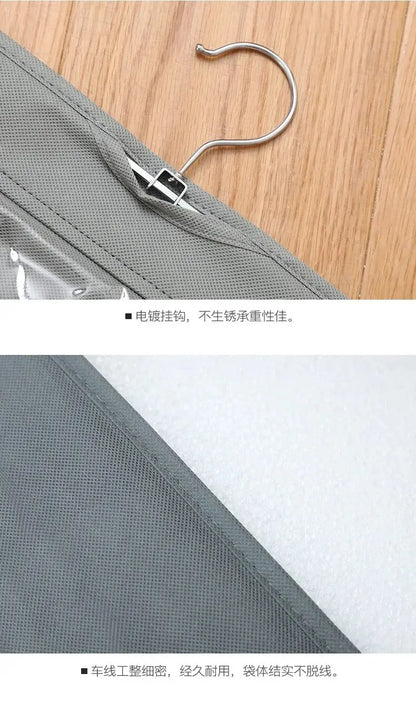 For Wardrobe Closet Transparent Storage Bag Hanging Handbag Organizer Door Wall Clear Sundry Shoe Bag with Hanger Pouch