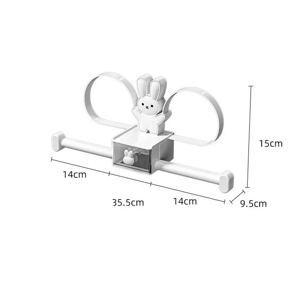 Kawaii Rabbit Hair Hoop Storage Rack Wall Mounted Jewelry Organizer Hair Tie Hair Clip Hairband Display Hair Accessories Rack