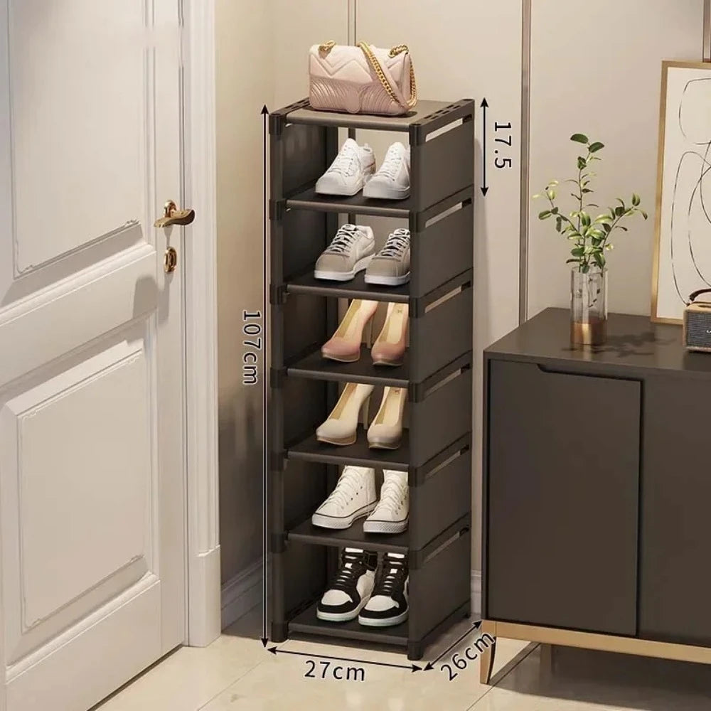 Multiple Layers Shoe Organizer Shoe Rack Organizer Space Saving Rack For Wall Corner Stackable Shelf  Adjustable Saving Cabinet