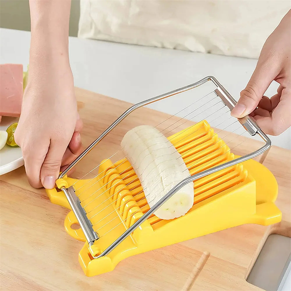 Meat Egg Cutter Stainless Steel Multi Function Food Banana Cheese Strawberry Slicer Kitchen Gadget