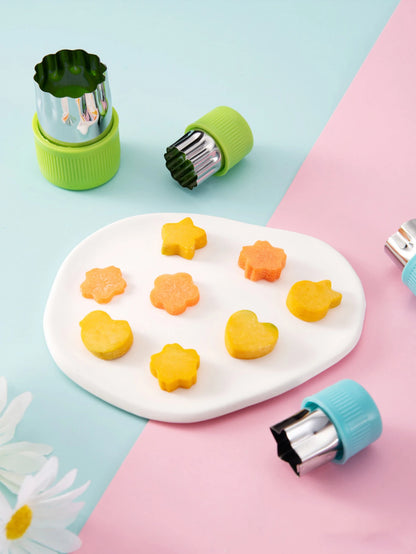 12 Pcs Vegetable Cutter Shapes Sets Mini Size Cutters Fruit Cutters Kids Food Cutters Pastry Stamps Mold Biscuits