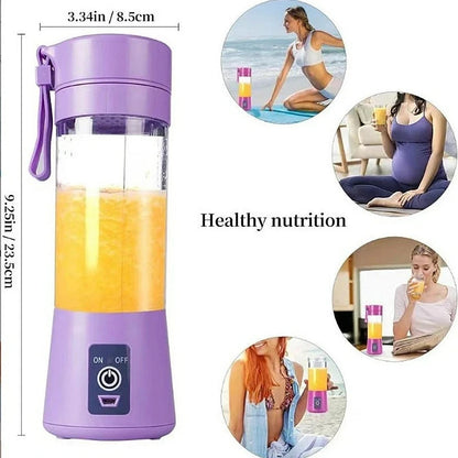 Mini Juicer Home Electric 6 Blades Portable Rechargeable Juice Cup Fruit Blender Kitchen Small Automatic Handheld Smoothie Food